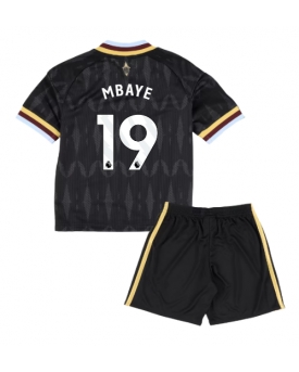 Aston Villa Ibrahim Mbaye #19 Maglia Gara Trasferta Repliche 2026-27 Bambino Maniche Corte